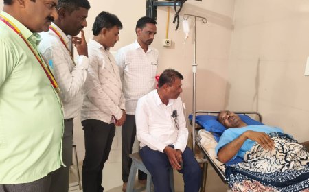 ಸಮೀಕ್ಷೆ ವೇಳೆ  ದ್ವಿಚಕ್ರ ವಾಹನ ಡಿಕ್ಕಿ-ಶಿಕ್ಷಕ ಉಸ್ಮಾನ ಕಾಲು ಮೂಳೆ ಮುರಿತ