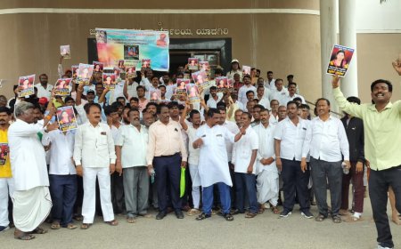 ಸೌಜನ್ಯ ಹಡಪದ ಕ್ರೂರ ಕೊಲೆ ಖಂಡಿಸಿ — ಯಾದಗಿರಿಯಲ್ಲಿ  ಹಡಪದ  ಸಮಾಜ ಬೃಹತ್ ಹೋರಾಟ