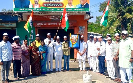 ವಂದೇ ಮಾತರಂಗೆ 150 ವರ್ಷ; ಭಾರತ ಮಾತೆಗೆ ಜಯ ಘೋಷಿಸಿ ಗೌರವಿಸಿದ ಮುಖಂಡರು.