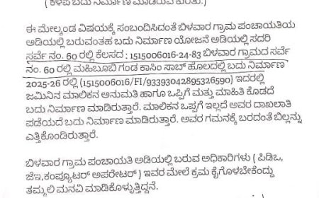 ಕಳಪೆ ಬದು ನಿರ್ಮಾಣ ಆರೋಪ – ಸಂಬಂಧಿತ ಅಧಿಕಾರಿಗಳ ವಿರುದ್ಧ ಶಿಸ್ತು ಕ್ರಮಕ್ಕೆ ಮನವಿ
