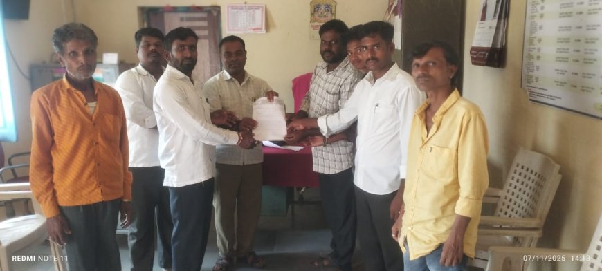 ಮಾದಿಗರ ಬಡಾವಣೆಗೆ ಮೂಲಭೂತ ಸೌಕರ್ಯ ಒದಗಿಸುವಂತೆ ಒತ್ತಾಯಿಸಿ ಮನವಿ