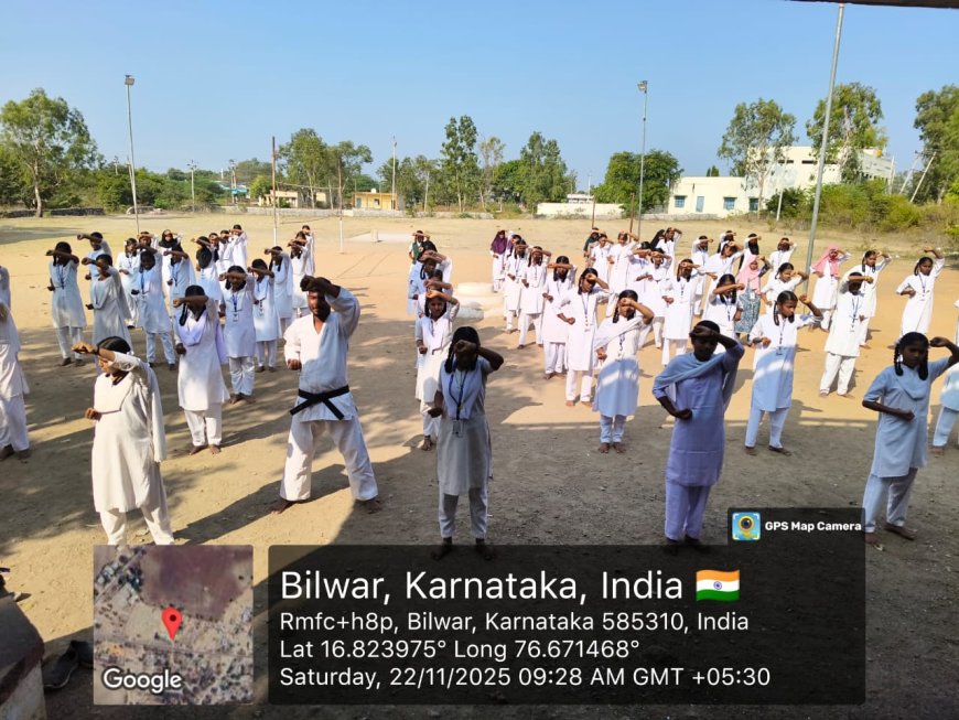 ಬಿಳವಾರ ಸರ್ಕಾರಿ ಪ್ರೌಢಶಾಲೆಯಲ್ಲಿ ವಿದ್ಯಾರ್ಥಿನಿಯರಿಗೆ ಕರಾಟೆ ಸ್ವಯಂ ರಕ್ಷಣಾ ತರಬೇತಿ