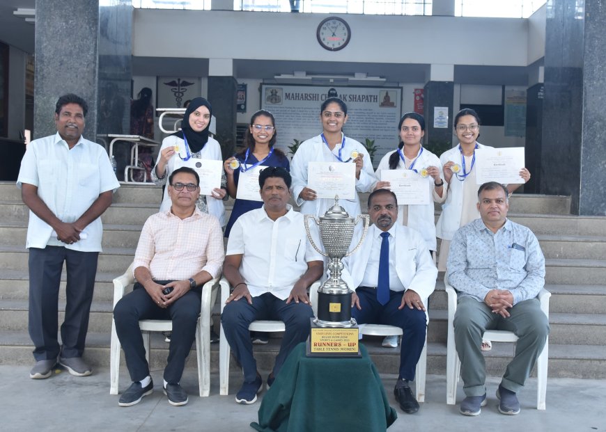 ರಾಜ್ಯ ಮಟ್ಟದ ಟೇಬಲ್ ಟೆನಿಸ್ ಪಂದ್ಯಾವಳಿಯಲ್ಲಿ ರನ್ನರ್ ಆಫ್ ಆಗಿ ಹೊರಹೊಮ್ಮಿದ ಎಂ ಆರ್ ಎಂ ಸಿ ವಿದ್ಯಾರ್ಥಿನಿಯರು