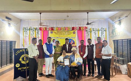 ಕುಮಾರ್ ಪೆರ್ನಾಜೆ ಸೌಮ್ಯ ದಂಪತಿಗೆ ಲಯನ್ಸ್ ಪುತ್ತೂರು ಕಾವಿನಲ್ಲಿ  ಗ್ರಾಮೀಣ ಸಾಧಕ ಪುರಸ್ಕಾರ