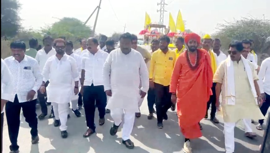 ಪ್ರಣವಾನಂದ ಶ್ರೀಗಳ ಪಾದಯಾತ್ರೆ ಇಂದು ( ಜ 8) ಜೇವರ್ಗಿಗೆ