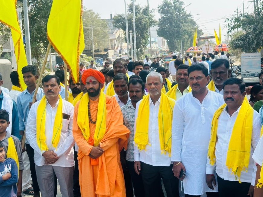 ಪ್ರಣವಾನಂದ ಶ್ರೀಗಳ ಪಾದಯಾತ್ರೆಯಲ್ಲಿ ಪಾಲ್ಗೊಳ್ಳಲು ಗಂಗಾವತಿಗೆ ಈಡಿಗರ ನಾಯಕ ದಂಡು