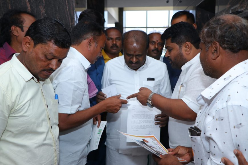 ಸಿ.ಸಿ.ಐ. ಸಿಮೆಂಟ್ ಫ್ಯಾಕ್ಟರ್,ವಿಮಾನ ಹಾರಾಟ,ಕಾರ್ಖಾನೆಯಲ್ಲಿ  ಶೇ ೫೦% ಸ್ಥಳಿಯರಿಗೆ ಹುದ್ದೆ ಭರ್ತಿಗೆ ಕೇಂದ್ರ ಸಚಿವ ಕುಮಾರಸ್ವಾಮಿಗೆ ಮನವಿ