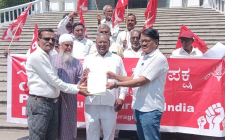 ಸಿಲಿಂಡರ್ ಬೆಲೆ ಏರಿಕೆ ಖಂಡಿಸಿ ಸಿಪಿಐ ಪ್ರತಿಭಟನೆ