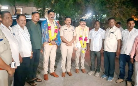 ಪೊಲೀಸ ಅಧಿಕಾರಿಗಳಿಗೆ ಗೌರವ ಸನ್ಮಾನ