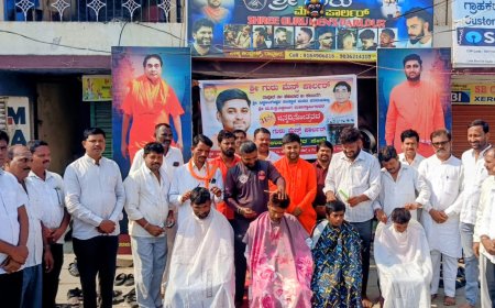 ರಾವೂರ ಶ್ರೀ ಸಿದ್ದಲಿಂಗ ಶ್ರೀಗಳ ಜನ್ಮ ದಿನದಂದು ಉಚಿತ ಕ್ಷೌರ ಸೇವೆ:..