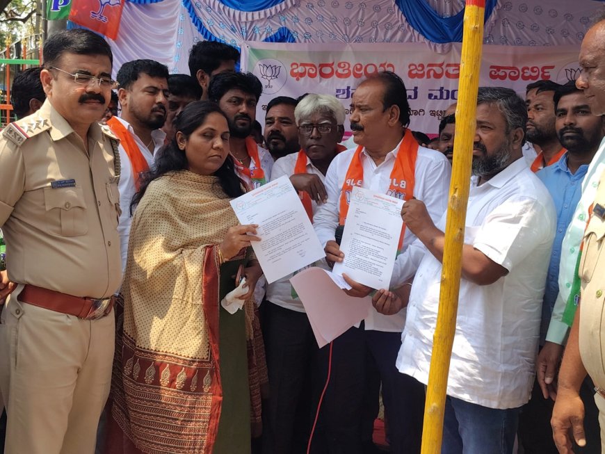 ಅನಧಿಕೃತ ಅಂಗಡಿಗಳ ತೆರವಿಗೆ ಒತ್ತಾಯಿಸಿ ಪ್ರತಿಭಟನೆ