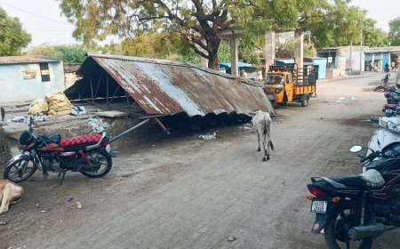 ಮಳೆ,ಗಾಳಿ ಆರ್ಭಟಕ್ಕೆ ಮುರಿದು ಬಿದ್ದ ಸಗರ ತರಕಾರಿ ಮಾರುಕಟ್ಟೆ ಶೇಡ್