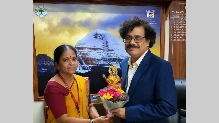 ವಿಜಯ ಕಾಲೇಜಿಗೆ ನೂತನ ಪ್ರಾಂಶುಪಾಲರಾಗಿ ಪ್ರೊ. ಶ್ರೀಕಂಠ ಎ.ಎಸ್. ಅಧಿಕಾರ ಸ್ವೀಕಾರ