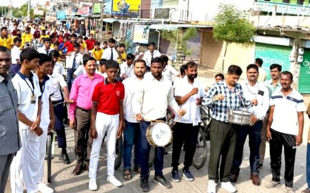 ಜೂನ್ 21ರ ವಿಶ್ವಯೋಗ ಯಶಸ್ವಿಗಾಗಿ ವಿದ್ಯಾರ್ಥಿಗಳಿಂದ  ಸೈಕಲ್‌ ರ್ಯಾಲಿ...