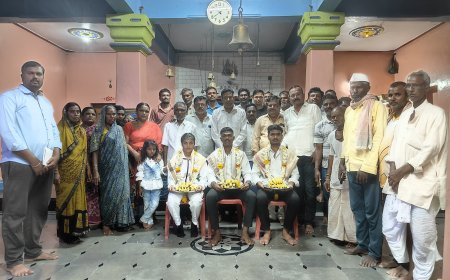ಗ್ರಾಮದ ಸಾಧಕರಿಗೆ ಯುವಕ ಸಂಘಗಳಿಂದ ಸನ್ಮಾನ