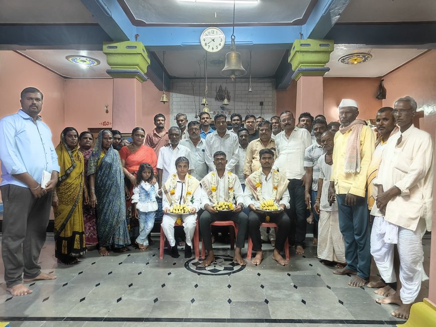 ಗ್ರಾಮದ ಸಾಧಕರಿಗೆ ಯುವಕ ಸಂಘಗಳಿಂದ ಸನ್ಮಾನ