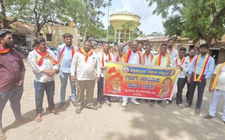 ಕರವೇಯಿಂದ ತಹಶೀಲ್ದಾರ್ ಕಚೇರಿ ಮುಂದೆ ಧರಣಿ ಸತ್ಯಾಗ್ರಹದ ಎಚ್ಚರಿಕೆ.