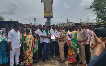 ಬಾಬೂಜೀಗೆ ಅವಮಾನ ಖಂಡಿಸಿ ರಸ್ತೆ ತಡೆ