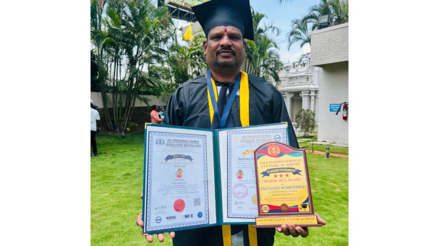 ಮಂಜುನಾಥ ಎಸ್. ಮಠಪತಿಗೆ ಗೌರವ ಡಾಕ್ಟರೇಟ್
