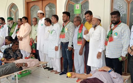 ಪ್ರವಾದಿ ಹಝರತ್ ಮಹ್ಮದ್ ಪೈಗಂಬರ್ ಜನ್ಮ ದಿನ :  ಸಂಭ್ರಮದಿಂದ ಆಚರಿಸಿದ ಮುಸ್ಲಿಂ ಸಮುದಾಯ ಹಬ್ಬದ ಪ್ರಯುಕ್ತ ವಿಶೇಷ ಆರೋಗ್ಯ ಮತ್ತು ರಕ್ತದಾನ ಶಿಬಿರ ಆಯೋಜನೆ