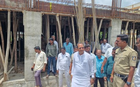 ಔರಾದನಲ್ಲಿ ಭವ್ಯ ಅಂಬೇಡ್ಕರ್ ಭವನ ನಿರ್ಮಾಣ: ಕಾಮಗಾರಿ ಪರಿಶೀಲಿಸಿದ ಶಾಸಕ ಪ್ರಭು ಚವ್ಹಾಣ