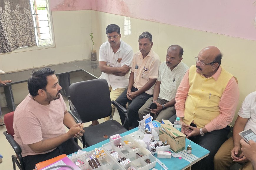 ಸುಲೇಪೇಟ ಆರೋಗ್ಯ ಕೇಂದ್ರಕ್ಕೆ  ಮಾಜಿ ಸಂಸದ ಉಮೇಶ್ ಜಾಧವ್ ಭೇಟಿ  ಪರಿಶೀಲನೆ