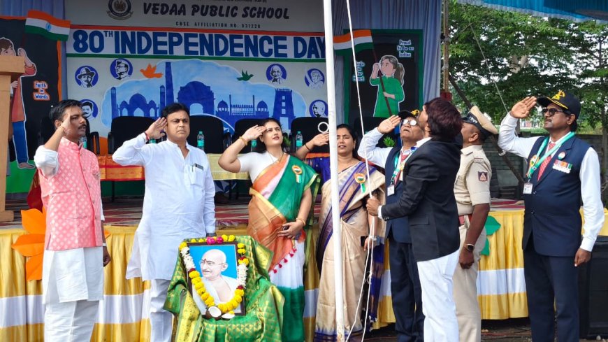 ವೇದಾ ಪಬ್ಲಿಕ್ ಶಾಲೆಯಲ್ಲಿ ಸಂಭ್ರಮದ ಸ್ವಾತಂತ್ರ್ಯೋತ್ಸವ