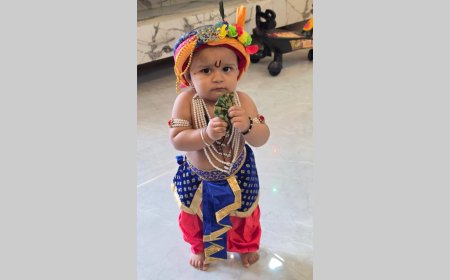 ಶ್ರೀ ಕೃಷ್ಣ ಜನ್ಮಾಷ್ಟಮಿ ಸಂಭ್ರಮ: ಬಾಲಕನಿಂದ ಕೃಷ್ಣನ ವೇಷಧಾರಣೆ