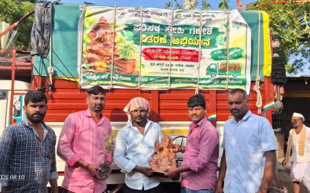 120 ಗ್ರಾಮಗಳಿಗೆ ಉಚಿತ ಮಣ್ಣಿನ ಗಣೇಶ; ಪ್ರತಿ ಮೂರ್ತಿಯೊಂದಿಗೆ ತುಳಸಿ ಸಸಿ ವಿತರಣೆ