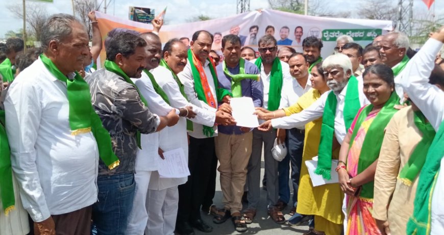 ಜಿಲ್ಲಾ ಹಾಗೂ ತಾಲೂಕಿನ ರೈತರಿಗೆ ಆದ ಅನ್ಯಾಯವನ್ನು ಖಂಡಿಸಿ ಪ್ರತಿಭಟನೆ |  ಬರಪೀಡಿತ ಪಟ್ಟಿಗೆ ಕಲ್ಬುರ್ಗಿ ಜಿಲ್ಲೆ ಸೇರಿಸಿ :  ರೈತ ಮೋರ್ಚಾದ ಪ್ರತಿಭಟನೆ