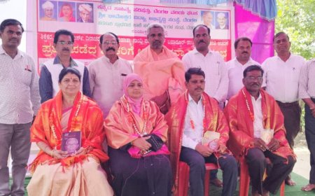 ಕಸಾಪ ಟೆಂಗಳಿ ವಲಯ ಘಟಕದಲ್ಲಿ ಗಾಂಧೀಜಿ ಶಾಸ್ತ್ರೀಜಿ ಜಯಂತಿ ಸಂದರ್ಭದಲ್ಲಿ ಶಿಕ್ಷಕರಿಗೆ ಸನ್ಮಾನ
