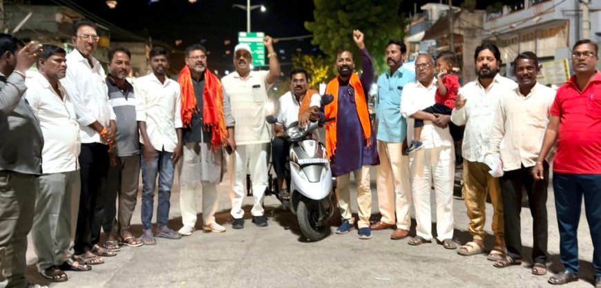 ಎನ್‌ಡಿಎ ಅಭ್ಯರ್ಥಿ ಶಶೀಲ್ ನಮೋಶಿ ಗೆಲುವು, ವಾಡಿ ಯಲ್ಲಿ ಬಿಜೆಪಿ  ಸಂಭ್ರಮ